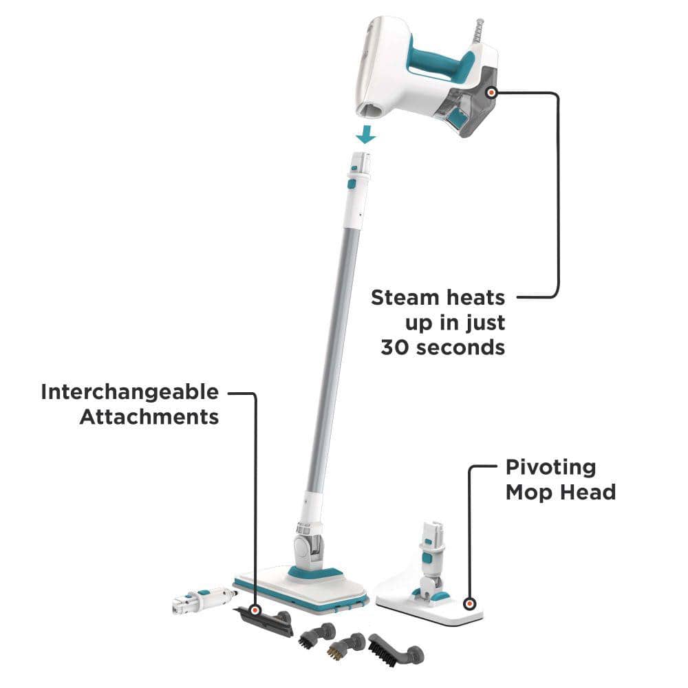 Black Decker Steam Mop Cleaning System With 6 Attachments