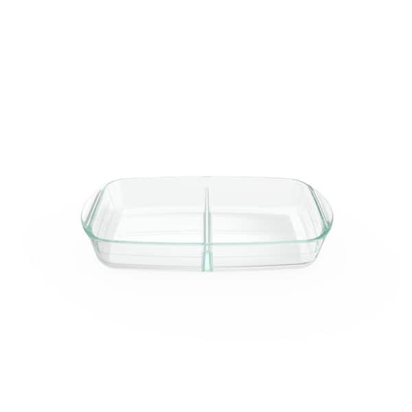 Pyrex Baking Dish, Divided Glass, 1.7 Quart, 8 Inch x 12 Inch