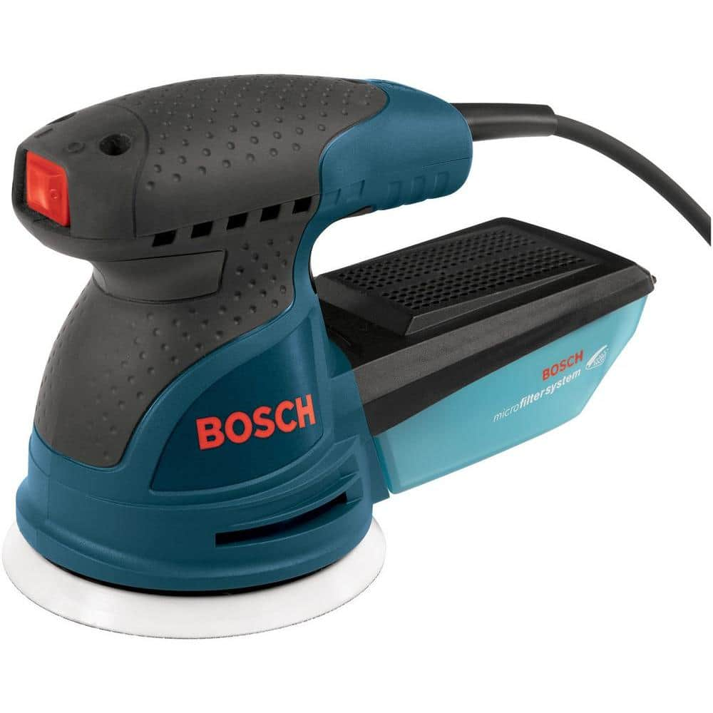 Bosch 2.5 Amp 5 in Corded Single Speed Palm Random Orbital Sander Polisher ROS10 The Home Depot