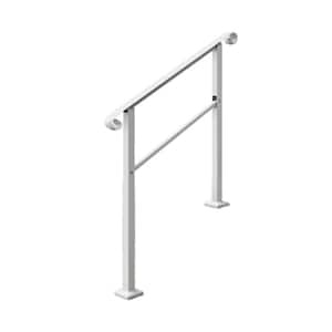 3.125 ft. Metty Metal Hand Rails for Outdoor Steps, 3 Step Stair Handrail and Indoor Stair Railing Kit