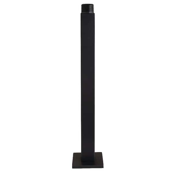 10 in. Shower Arm with Flange in Matte Black