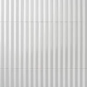 Apex Bianco White 4.92 in. x 15.74 in. 3D Polished Porcelain Wall Tile (6.99 Sq. Ft./Case)