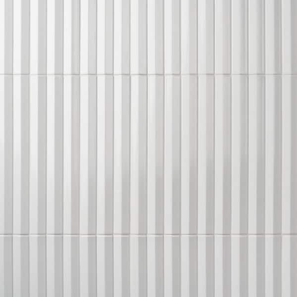 Ivy Hill Tile Apex Bianco White 4.92 in. x 15.74 in. 3D Polished Porcelain Wall Tile (6.99 Sq. Ft./Case)