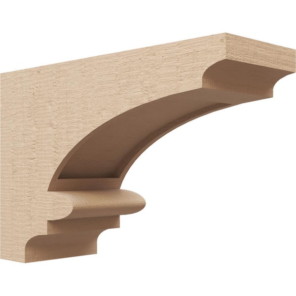 Ekena Millwork 5-in. x 15-in. x 10-in. Series 3 Classic Diane Rough Cedar Woodgrain Timberthane Polyurethane Corbel, Primed Tan