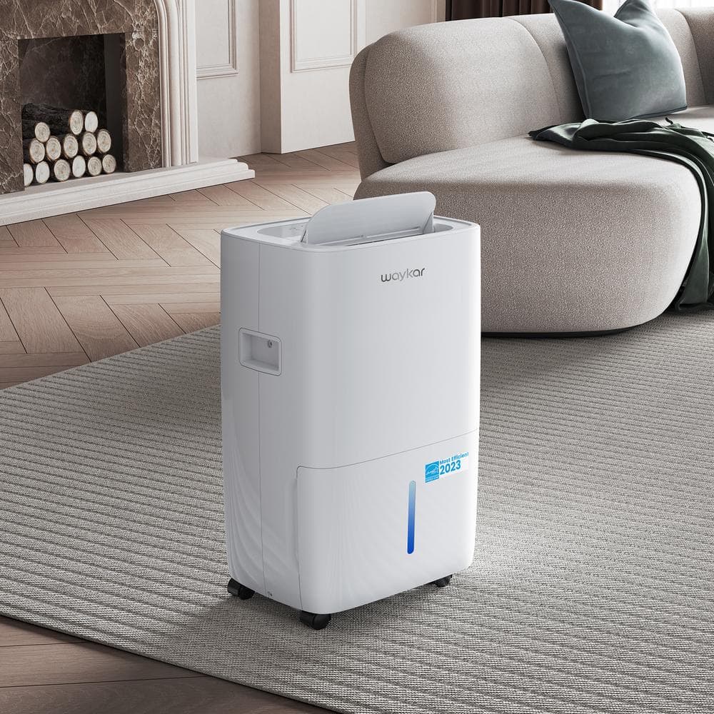 Waykar White 120-Pint Energy Star Portable Dehumidifier with Bucket