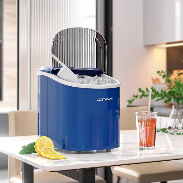 Costway 18 in. 29 lb. Nugget Portable Ice Maker Machine Countertop Chewable Ice  Maker Self-Cleaning N4-AH-10N0DU1-SL - The Home Depot