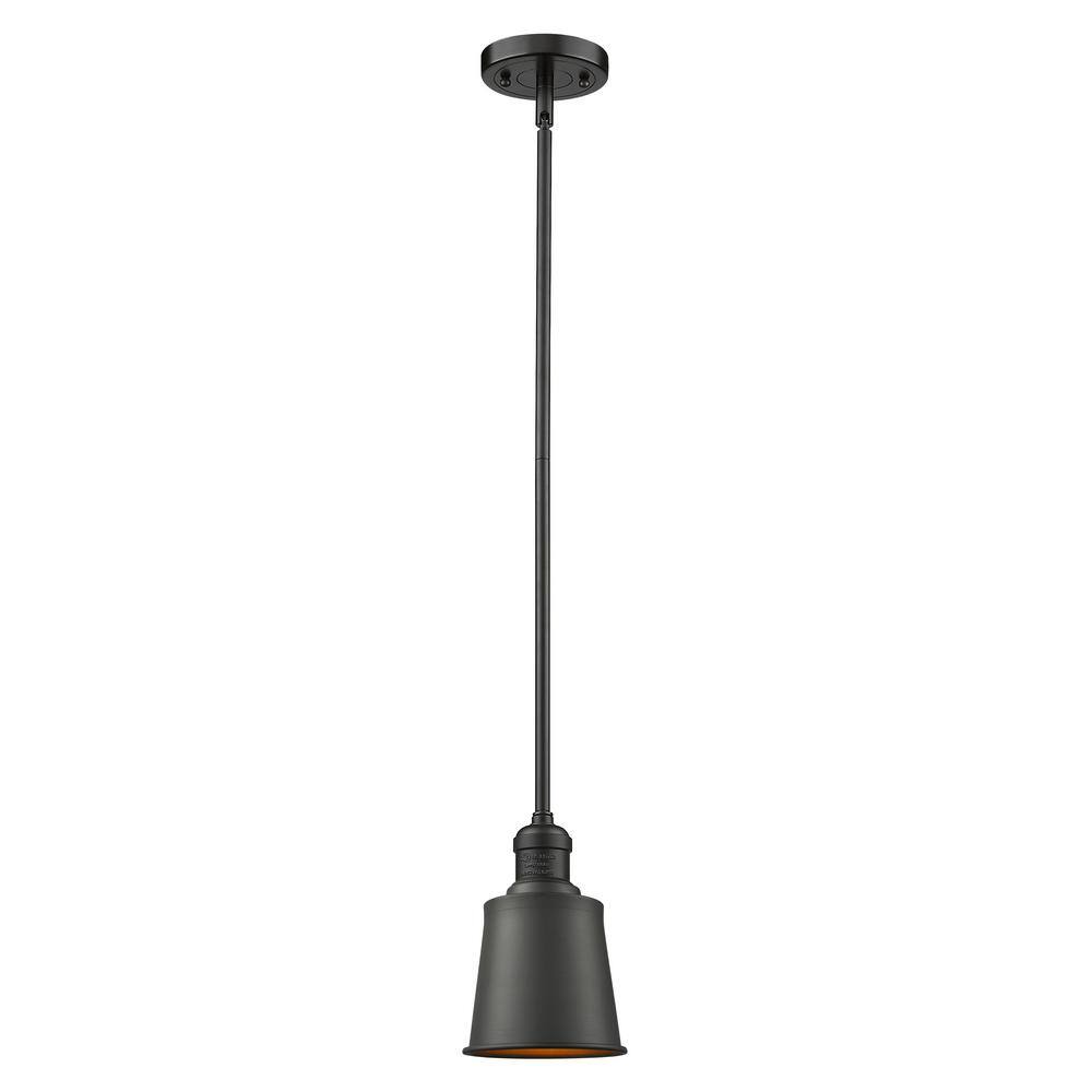 Addison 100-Watt 1-Light Oil Rubbed Bronze Standard Mini Pendant Light with Metal Shade price history on PriceWatchPro