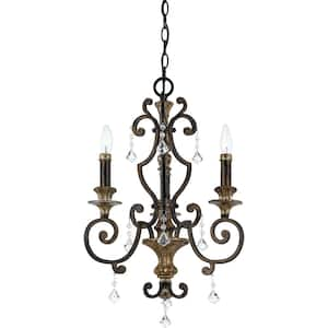 Marquette 3-Light Heirloom Candle-Style Chandelier