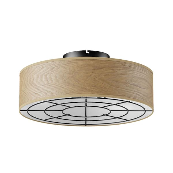 19.9 in. Ceiling Fans w/4 LED Bulbs Remote Control, Beige Farmhouse Rustic Style Indoor Pendant Light for Home & Kitchen