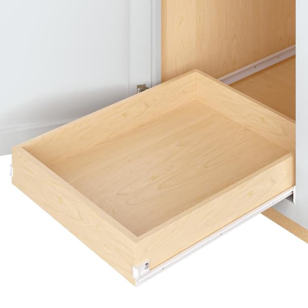 Hampton Bay 14 in. W x 3.5 in. H Cabinet Roll-Out Tray Kit in Natural Maple  X99RT18 - The Home Depot