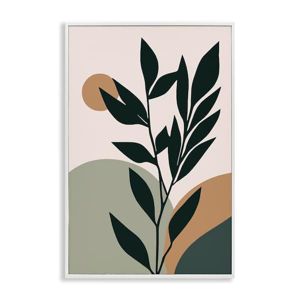 Stupell Industries Earthy Tropical Botanicals by LSR Design Studio White Framed Nature Giclee Art Print 24 in. x 16 in.