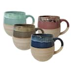 Tabletops Gallery Sedona Stripe 16 oz. Mugs (Set of 4) TTU-M6806-EC - The  Home Depot