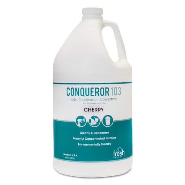 Fresh Products 1 Gal. Bottle Conqueror 103 Odor Absorber Counteractant Concentrate, Cherry (4/Carton)