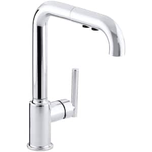 Purist Single-Handle Pull-Out Sprayer Kitchen Faucet In Polished Chrome