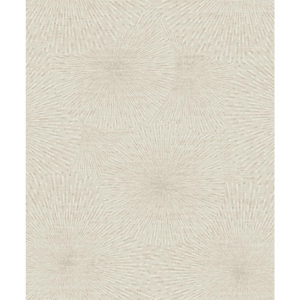 Brewster Zion Champagne Starburst Brown Wallpaper Sample