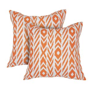 Fire Island Tuscan Square Outdoor Accent Lounge Throw Pillow (Set of 2)