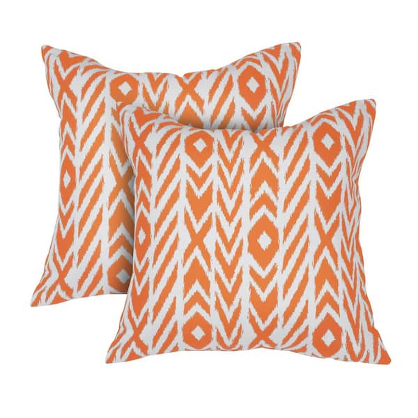 Astella Fire Island Tuscan Square Outdoor Accent Lounge Throw Pillow (Set of 2)