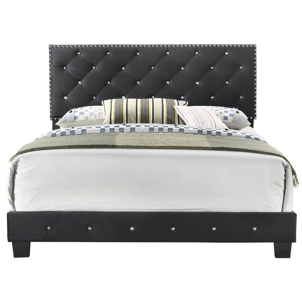 Suffolk Black Queen Panel Bed PFG1407QBUP The Home Depot