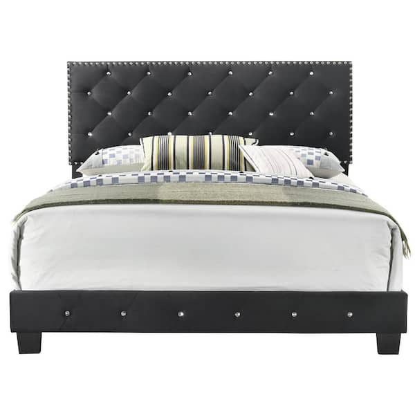 AndMakers Deb Light Gray Full Adjustable Panel Bed