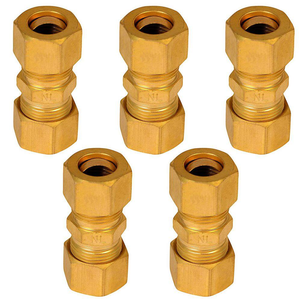 PLUMBFLEX 5/8 In. OD Compressio Union Brass for use with Potable Water ...