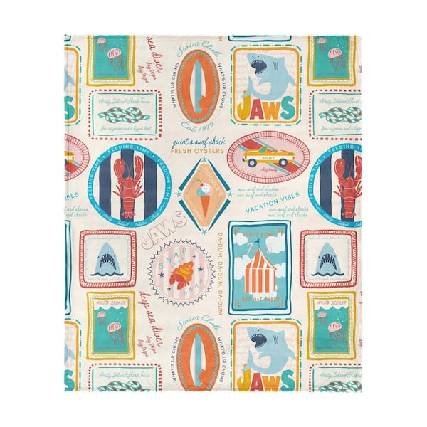 Jaws Jaws Post Stamps Silk Touch Throw Blanket 40x50 inches