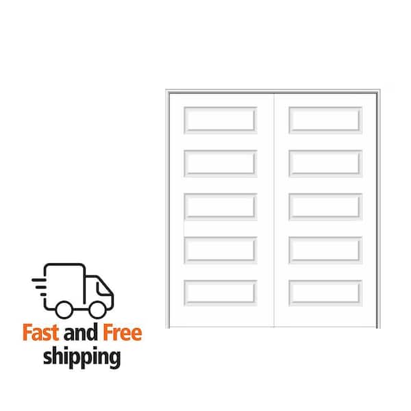 MMI DOOR Shaker Flat Panel 48 in. x 80 in. Both Active Solid Core
