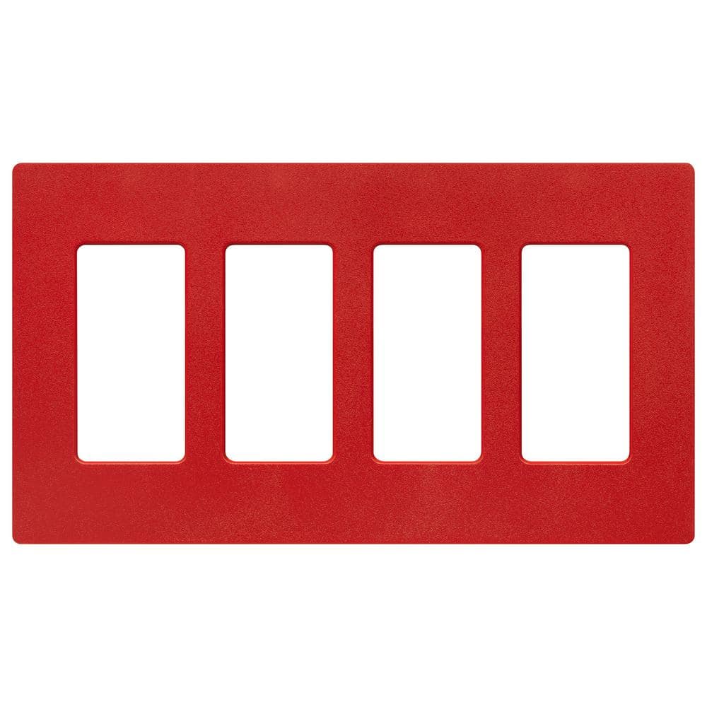 Claro 4 Gang Wall Plate for Decorator/Rocker Switches, Satin, Signal Red (SC-4-SR) (1-Pack) price history on PriceWatchPro