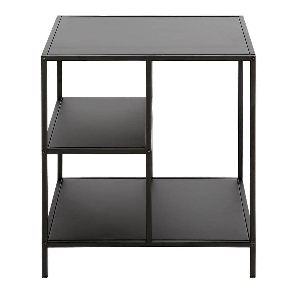 Winthrop 20" Blackened Bronze Metal Square Side Table