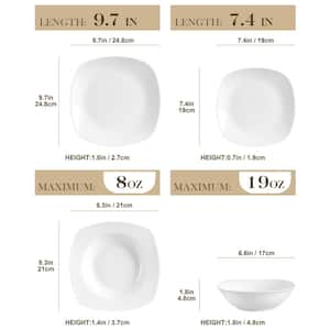 Elisa 24-Piece White Porcelain Dinnerware Set (Service for 6)