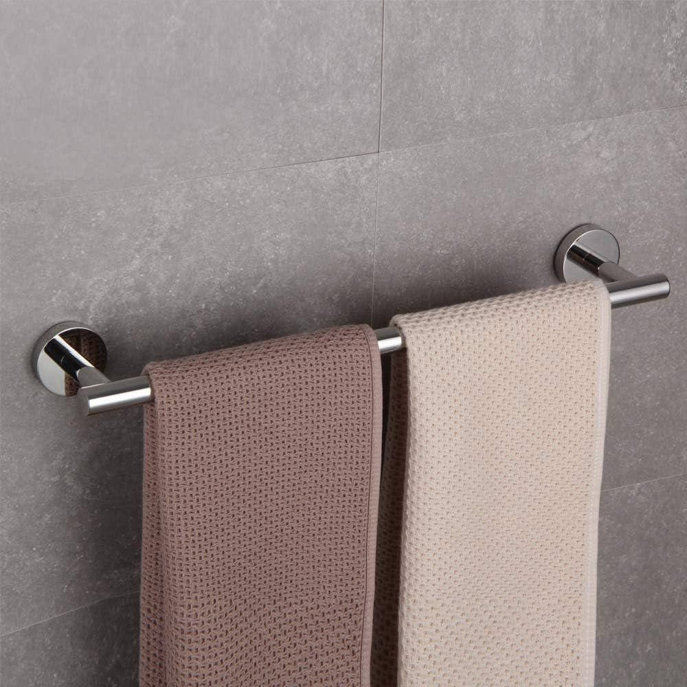 Polished Chrome 24-Inch Stainless Steel Wall Mounted Towel Bar