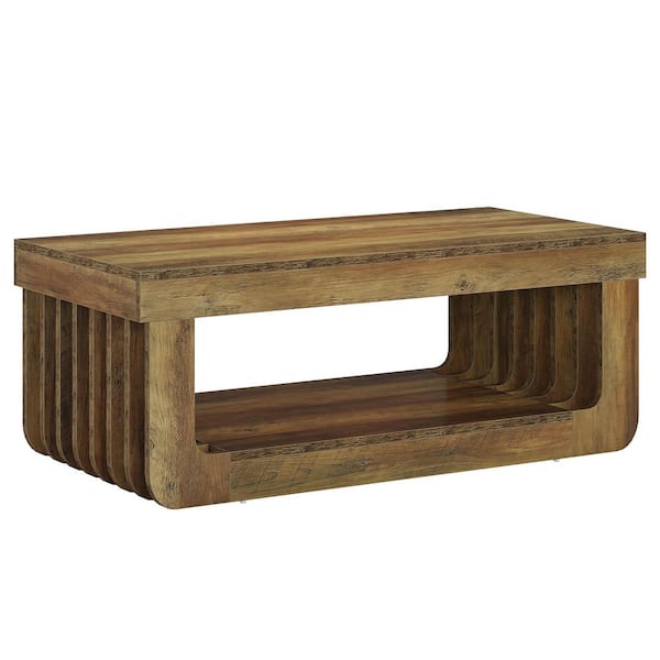 Furniture of America Richwood 31.5 in. Reclaimed Oak Square