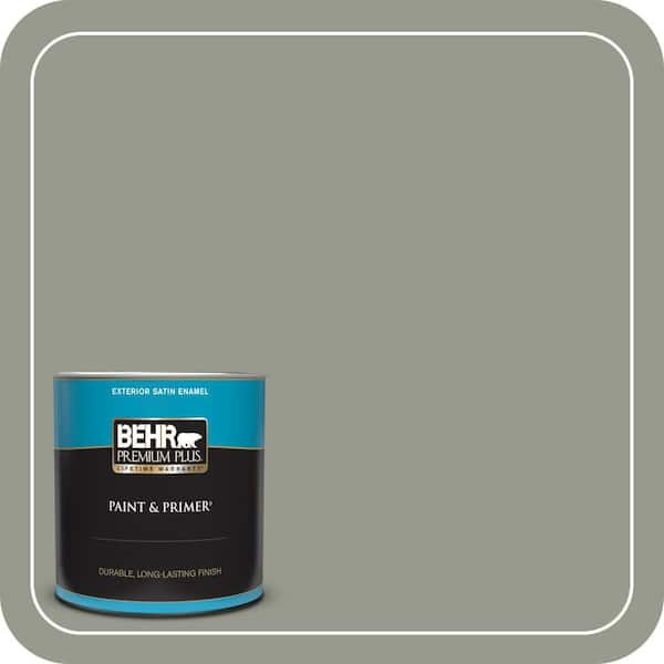 BEHR PREMIUM PLUS 1 qt. #MQ6-21 Hunters Hollow Satin Enamel Exterior Paint & Primer