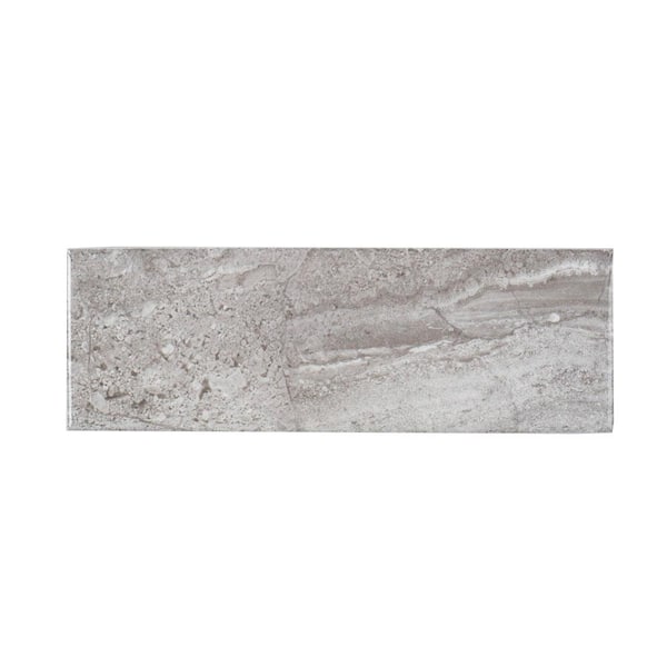 Jeffrey Court Queen Grey Inkjet 4 in. x 12 in. Glossy Ceramic Wall Tile (0.333 sq. ft.)