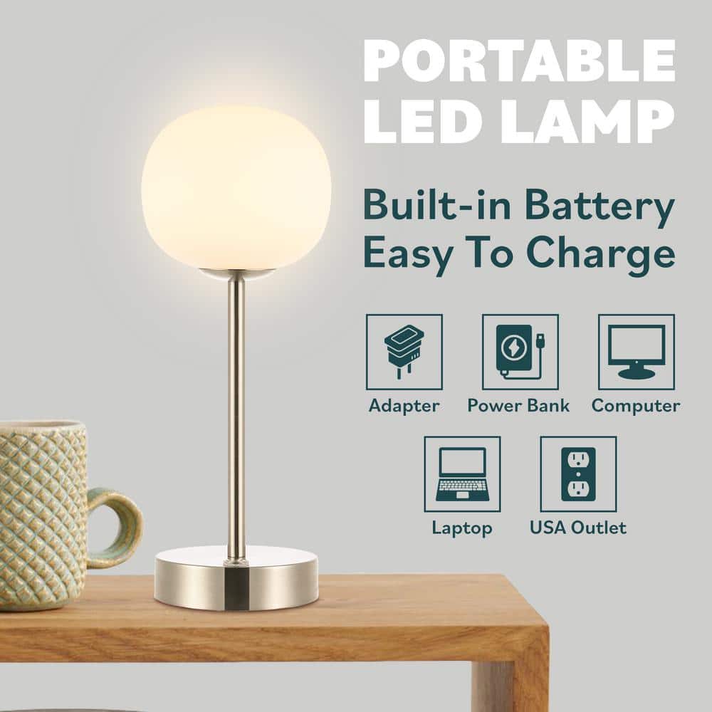Natalia 12.25" Oil-Rubbed Bronze Cordless LED Table Lamp