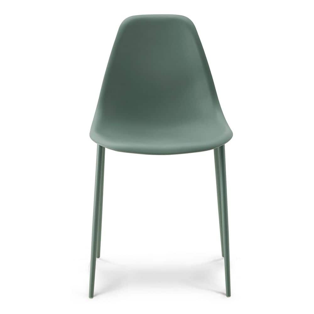 Pistachio Green High Back Metal Side Chair