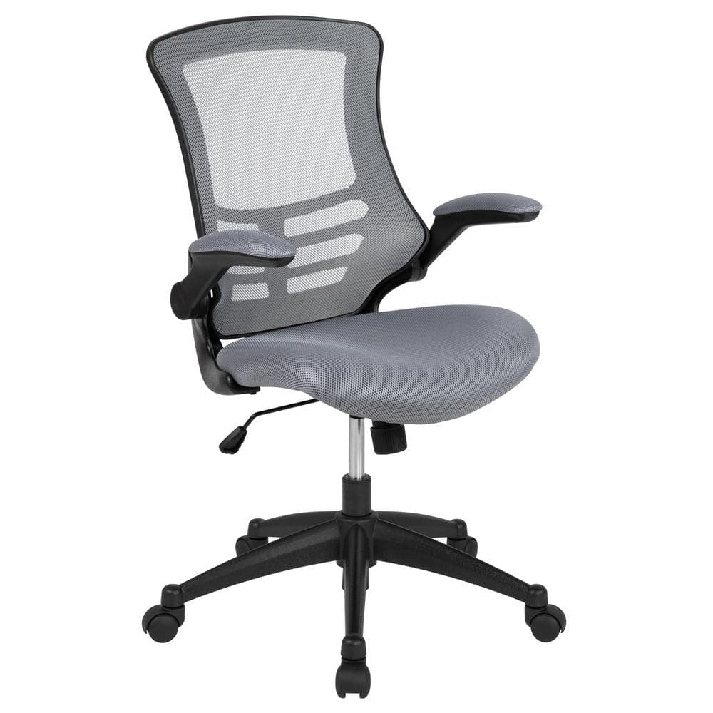 Kelista Mid-Back Mesh Swivel Ergonomic Task Office Chair in Dark Gray with Flip-Up Arms price history on PriceWatchPro