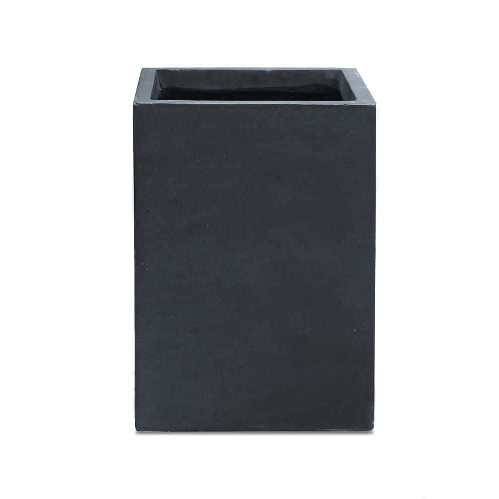 "18.5""H Charcoal Tall Rectangular Concrete Planter with Drainage Plug for Home Garden" price history on PriceWatchPro