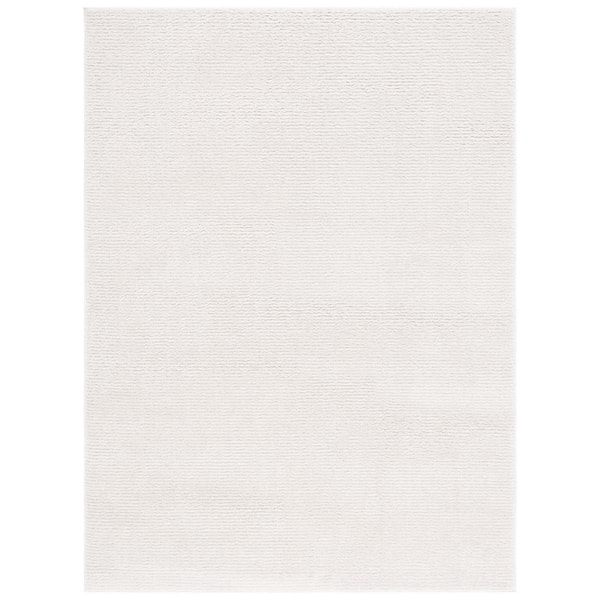 Melody 2 ft. x 4 ft. Ivory Solid Parallel Area Rug
