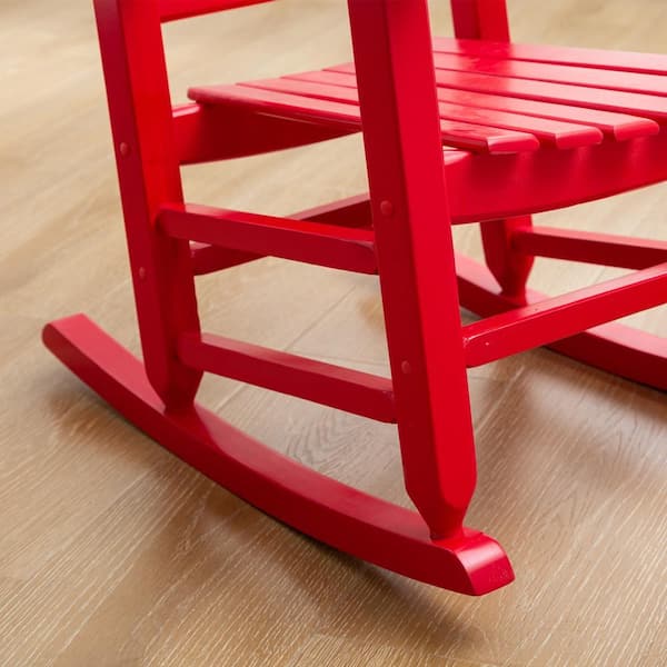 BplusZ Red Wood Child's Outdoor Rocking Chair Kid's Porch Rocker BplusZ Red Wood Child's Outdoor Rocking Chair Kid's Porch Rocker