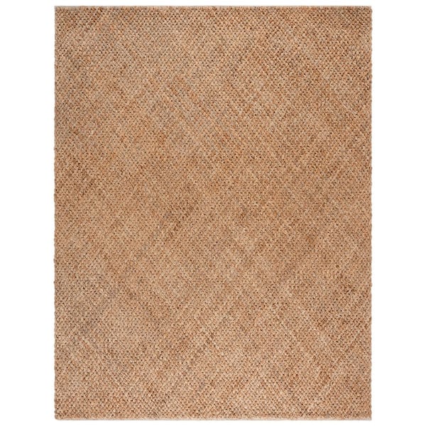 Natural Fiber 9 ft. x 12 ft. Natural Woven Abstract Area Rug