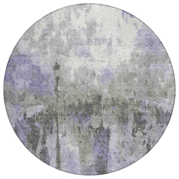 Addison Rugs Chantille Machine Washable Indoor/Outdoor Abstract ACN2284 Lavender 8 ft. x 8 ft. Area Rug