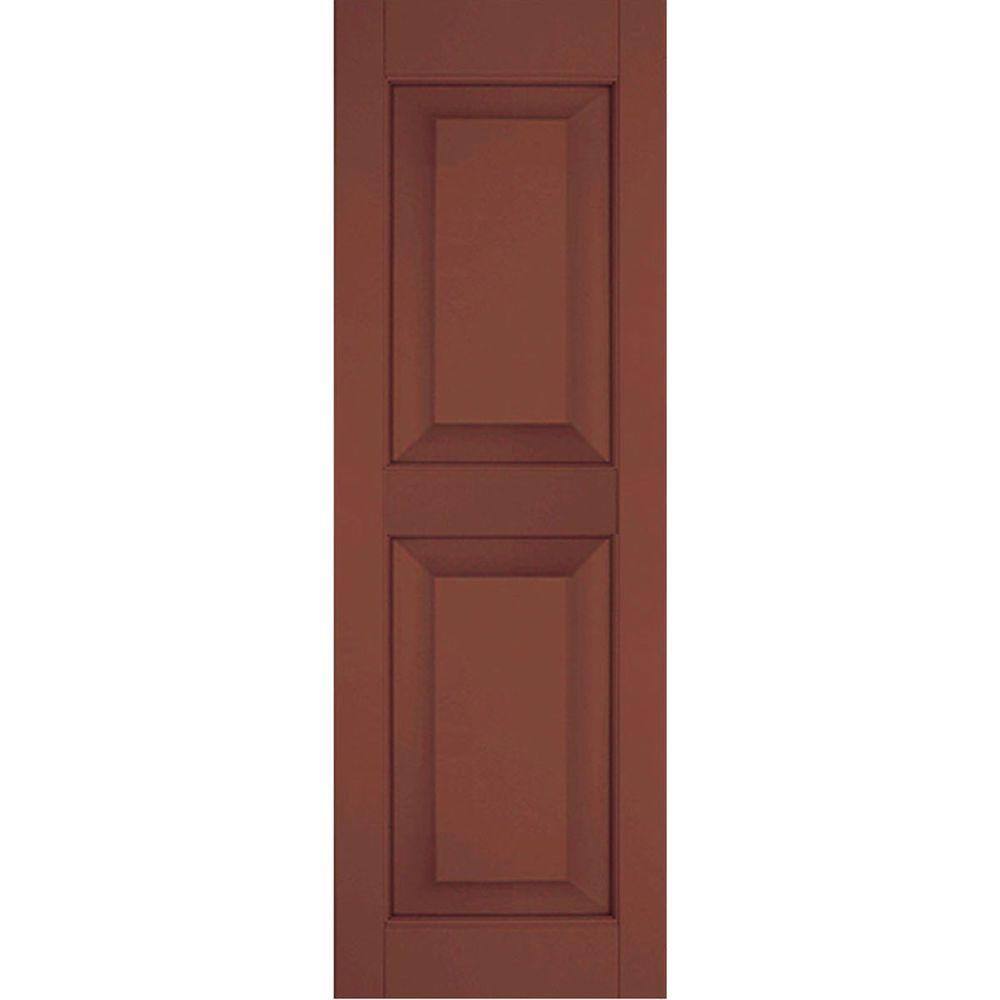 18 in. x 30 in. Exterior Real Wood Pine Raised Panel Shutters Pair Country Redwood price history on PriceWatchPro