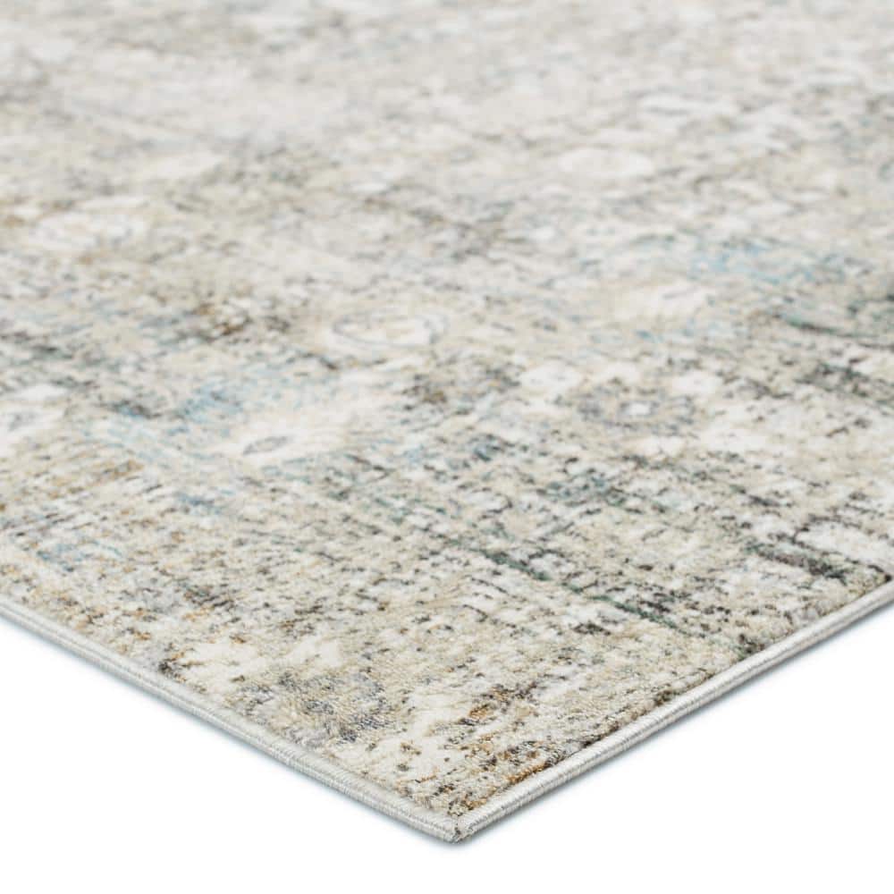 Melo 10' x 14' Gray Trellis Synthetic Area Rug