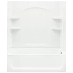 Ensemble 32 in. x 60 in. x 74 in. Bath and Shower Kit with Right-Hand Drain in White