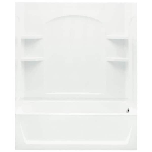 STERLING Ensemble 32 in. x 60 in. x 74 in. Bath and Shower Kit with Right-Hand Drain in White