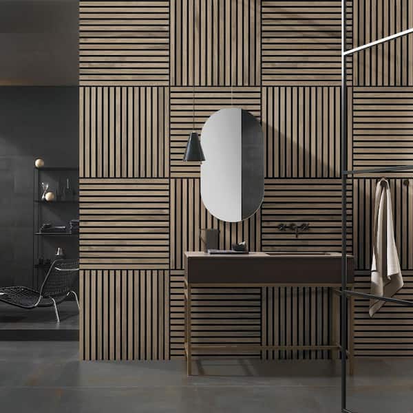 4-Pcs Natural Walnut Acoustic Wall Panels