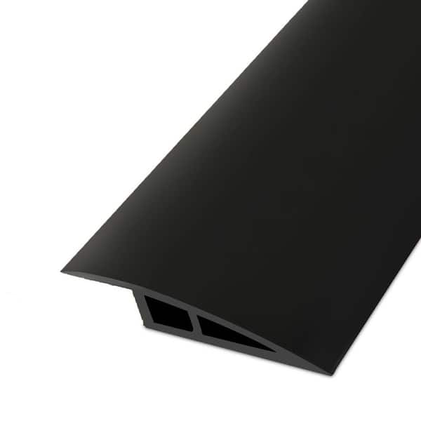 3.3L x 0.4in. W x 2.24 in. H Self Adhesive Scratch Resistant Dirt Resistant Flooring Strip Black PVC Rubber Edging