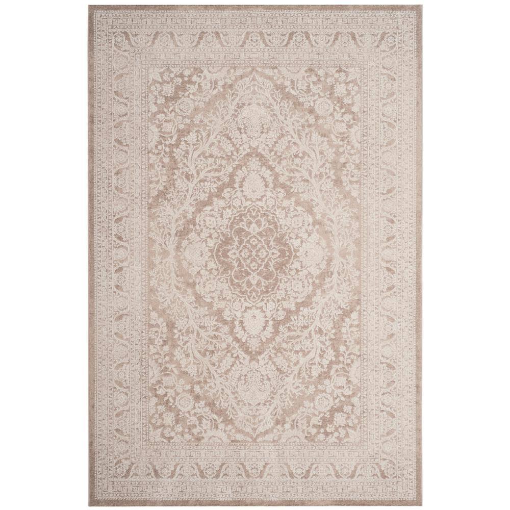 SAFAVIEH Reflection Beige/Cream 6 ft. x 9 ft. Border Area Rug RFT668A-6 -  The Home Depot