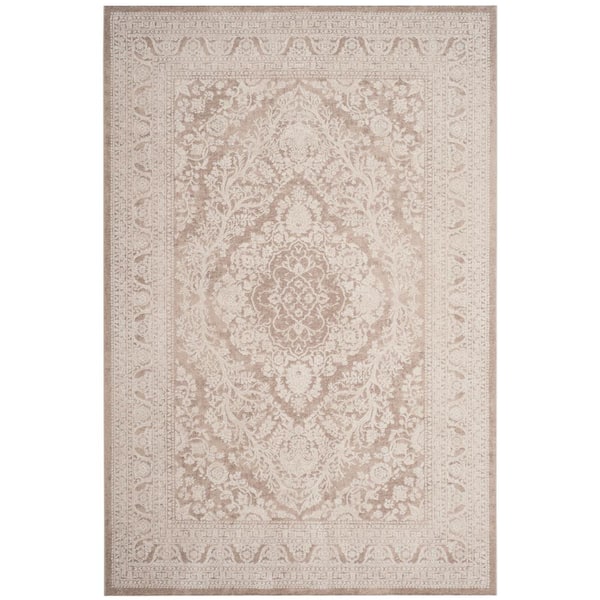 SAFAVIEH Reflection Beige/Cream 6 ft. x 9 ft. Border Area Rug