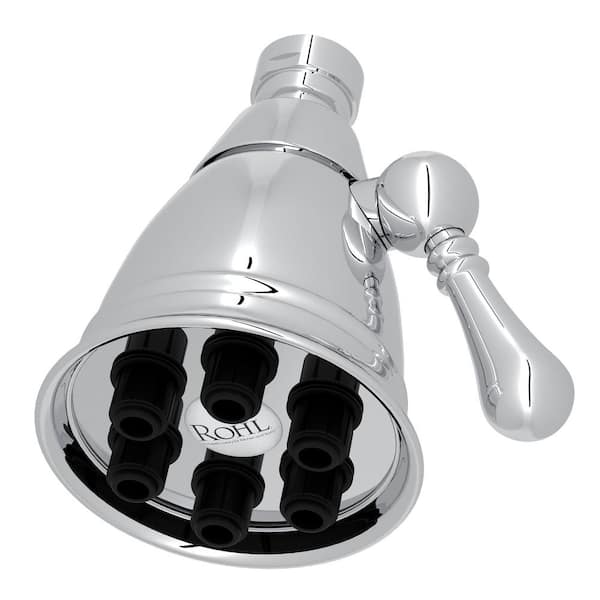 1-Spray 2.875 in. Single Wall Mount Fixed Adjustable Shower Head in Polished Chrome